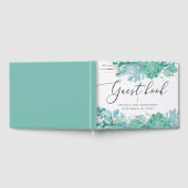 Livre D'or Aquarelle menthe florale succulents mariage d'hive (Complet)