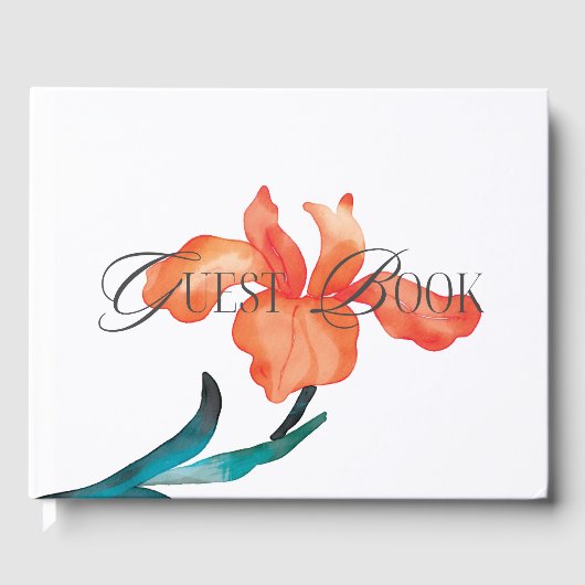 Livre D'or Aquarelle mexicaine Fleur Mariage (Recto)