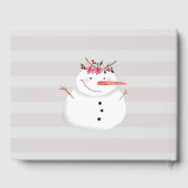 Livre D'or Aquarelle mignonne Noël Snowman en hiver (Verso)