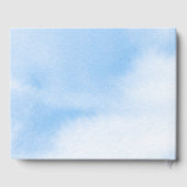 Livre D'or Aquarelle moderne Blue Cloud Neuf Baby shower (Verso)