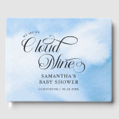 Livre D'or Aquarelle moderne Blue Cloud Neuf Baby shower (Recto)