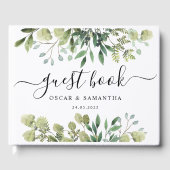 Livre D'or Aquarelle moderne Branche des Feuilles verts (Recto)