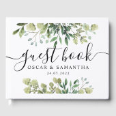 Livre D'or Aquarelle moderne Branche des Feuilles verts (Recto)