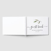 Livre D'or Aquarelle moderne Branche d'olive verte (Complet)