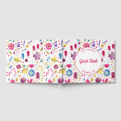 Livre D'or Aquarelle moderne Floral rose violet (Complet)