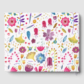 Livre D'or Aquarelle moderne Floral rose violet (Verso)