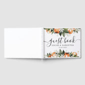 Livre D'or Aquarelle moderne Orange & Beauté Feuille (Complet)