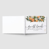 Livre D'or Aquarelle moderne orange et fleurs (Complet)