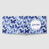 Livre D'or Aquarelle papillon moderne bleu (Complet)