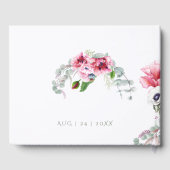 Livre D'or Aquarelle Pink Spring Poppies et feuillage (Verso)