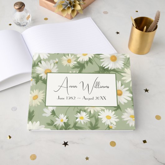 Livre D'or Aquarelle pour service commémoratif (Recto ouvert)