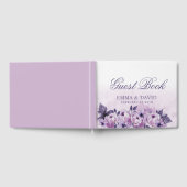 Livre D'or Aquarelle Purple Floral Élégant Mariage de printem (Complet)