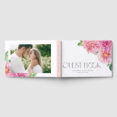 Livre D'or Aquarelle rose Dahlia Fleurs Mariage photo (Complet)