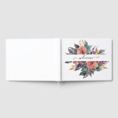 Livre D'or Aquarelle rose et violet florale personnalisée (Complet)