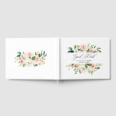 Livre D'or Aquarelle rose pâle Mariage Floral (Complet)