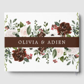 Livre D'or Aquarelle rustique Floral Mariage géométrique (Verso)