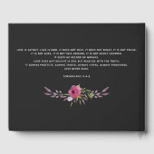 Livre D'or Aquarelle rustique Mariage rose (Verso)