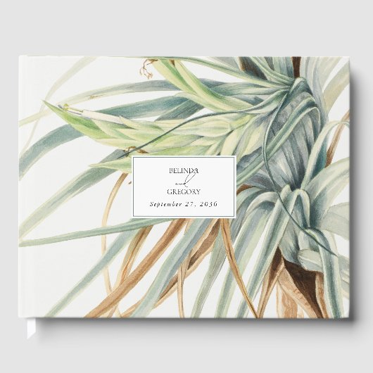 Livre D'or Aquarelle Rustique Neutral Boho Mariage botanique (Recto)