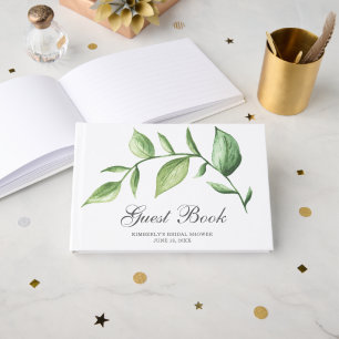 Livre D'or Aquarelle rustique Verdure Fête des mariées Sprig