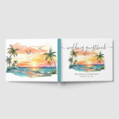 Livre D'or Aquarelle Tropical Beach Sunset Mariage (Complet)