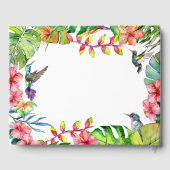 Livre D'or Aquarelle tropicale Floral Paradis Mariage (Verso)