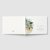 Livre D'or Aquarelle tropicale Palm Trees Fête des mariées (Complet)