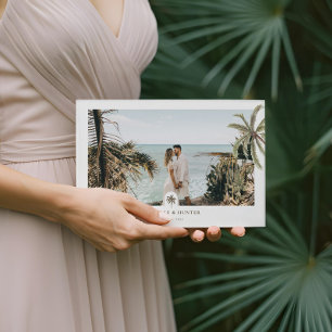 Livre D'or Aquarelle tropicale Palmiers Mariage Photo