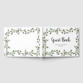 Livre D'or Aquarelle verte | Mariage (Complet)