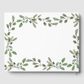 Livre D'or Aquarelle verte | Mariage (Verso)