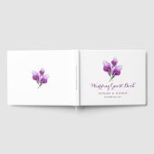 Livre D'or Aquarelle violet Calla Lily Mariage Floral (Complet)