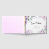 Livre D'or Aquarelle violet Roses (Complet)