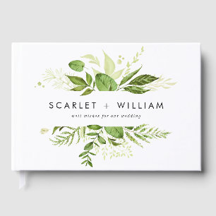 Livre D'or Aquarelle Wild Green Foliage Mariage photo