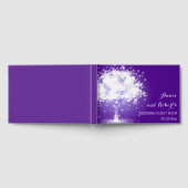 Livre D'or Arbre avec lumières scintillantes mariage violet (Complet)