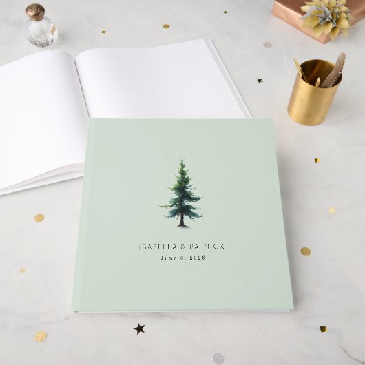 Livre D'or Arbre de menthe tranquille et toujours vert (Recto ouvert)