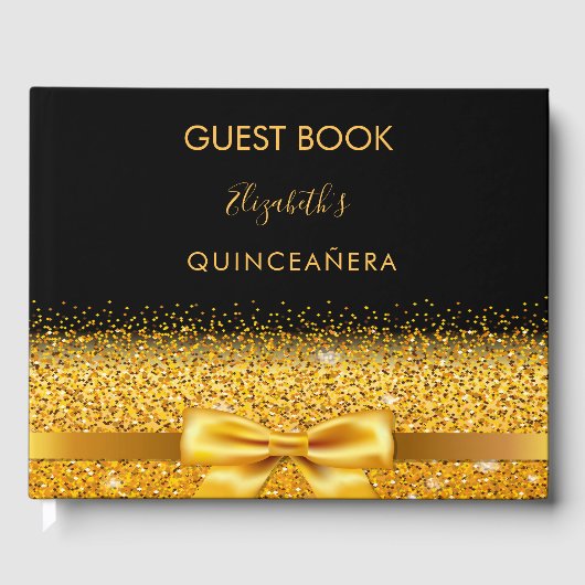 Livre D'or Arc en or noir Quinceanera (Recto)