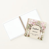 Livre d'or arche fleurons roses (Intérieur)