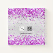 Livre d'or argent violet parties scintillant rose (Dos)