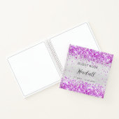 Livre d'or argent violet parties scintillant rose (Intérieur)