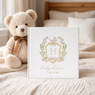 Livre D'or Armoiries de monogramme de voiture pour bébé Fêt