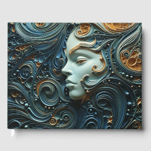 Livre D'or Art 3D de la femme Lune
