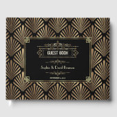 Livre D'or Art Déco Black Gatsby 1920 Style Mariage (Recto)