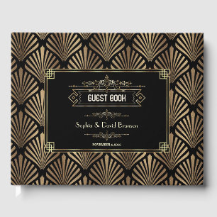 Livre D'or Art Déco Black Gatsby 1920 Style Mariage