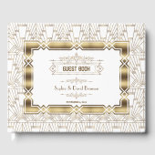 Livre D'or Art déco blanc Great Gatsby 1920 Style Mariage (Recto)