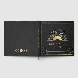 Livre D'or Art déco noir et faux or