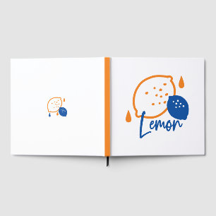 Livre D'or Art minimaliste de la ligne de citron - Fruit d'ag