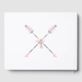 Livre D'or Attrape-rêves Boho Rose Fleurs Gris Flèches (Verso)