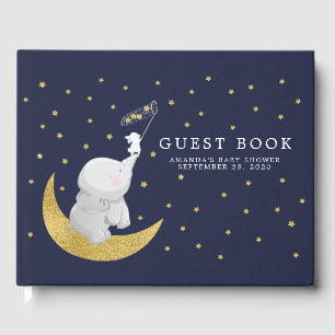 Livre D'or Attrapez Un Baby shower Etoile Bunny Elephant