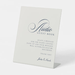 Livre d'or audio bleu ivoire classique Panneau de