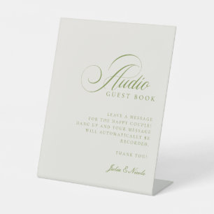 Livre d'or audio de mariage, panneau classique ivo