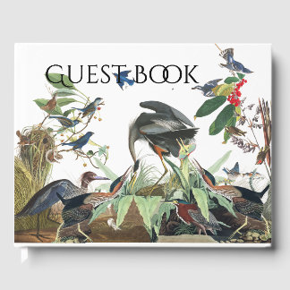 Livre D'or Audubon Heron Collage Birds Wildlife Guest Book